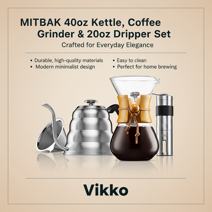 40oz Kettle, Coffee Grinder & 20oz Dripper Set